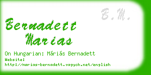 bernadett marias business card